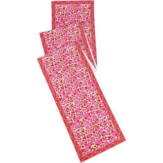 Tiramisu Print Cotton Table Runner in Red/Pink at Nordstrom Rack