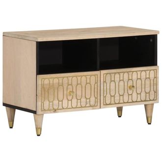 vidaXL Vidaxl - Mueble De Tv Madera Maciza De Mango 70x33x46 Cm