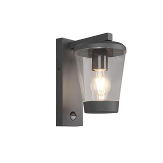 Trio Aplique Cavado Aluminio Antracita Ip44 Con Trio Sensor De Iluminaci&oacute;n
