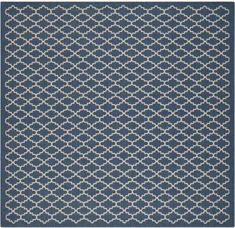 Safavieh Alfombra azul marino/beige 160 x 160 cm