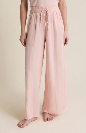 Etam Cheeta Wide Leg Pajama Pants in Powder Pink at Nordstrom, Size X-Small