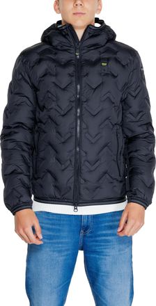 Blauer Plain Black Hooded Zip Jacket