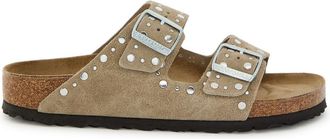 Birkenstock Rivet-embellished Suede Sliders - Taupe - 36 (IT36/ UK3)