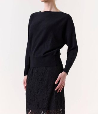 Brodie Maldives Boat Neck Sweater In Black
