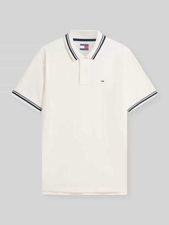 Tommy Jeans Regular Fit Poloshirt aus reiner Baumwolle in Sand, Gr&ouml;&szlig;e XXL