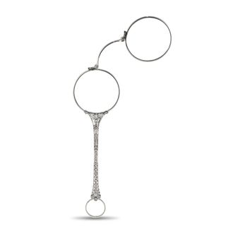 Luxury Bazaar Antique Platinum 1.25ct Diamond Lorgnette MF14-070626