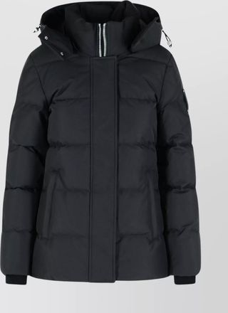 Moose Knuckles hooded quilted down jacket pockets