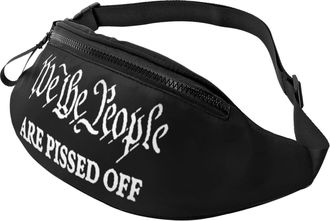 Generic We The People Are Pissed Off Chest Bag Bum Bag Fashion Bumbags For Shopping Cycling Ladies 14X35Cm
