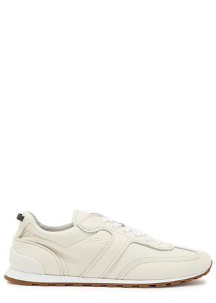 Brunello Cucinelli Panelled Leather Sneakers - Cream - 39 (IT39 / UK6)