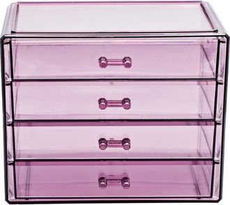 Sorbus Acrylic 4 Drawer Cosmetics Makeup & Jewelry Storage Case Display in Purple at Nordstrom Rack