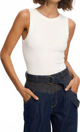 Kivari Tallulah High Neck Top In Ivory