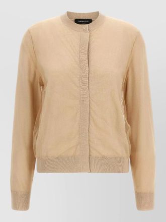 Fabiana Filippi tulle knit cardigan long sleeve design