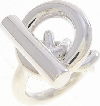 Herm&egrave;s Silver Silver 925 Band Ring (Pre-Owned)