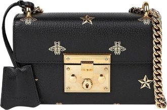 Gucci Black Leather Padlock Mini Crossbody