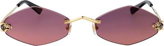 Cartier Ct0433S Zonnebril - unisex - Accessoires - Geel - Maat: 55 MM