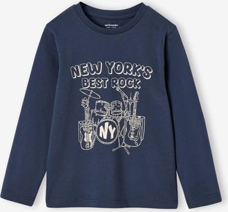 Vertbaudet Jungen Longsleeve mit Print anthrazit