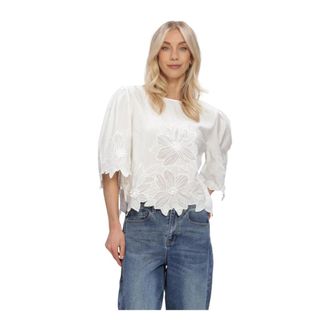 Y.A.S Y.a.s - Yasmori 2/4 Top - Dames - Blouses & Shirts - Wit - Maat: XL Nylon