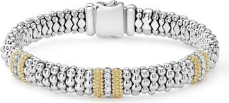 Lagos Caviar Lux Diamond Bracelet in Silver at Nordstrom, Size 6.5
