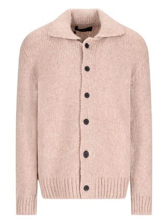Fabrizio Del Carlo buttoned collar cardigan - Neutrals