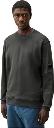 C.P. Company C.P. Company - Sudadera de cuello redondo con forro polar en relieve diagonal Lens - Sweatshirts & Hoodies - Hombre - Gris - XL