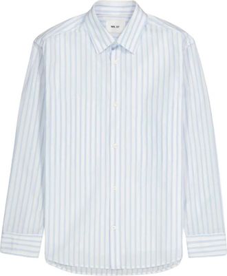 Nn.07 Shirts - Heren - Casual Overhemden - Blauw - 2XL - Katoen - Overhemden