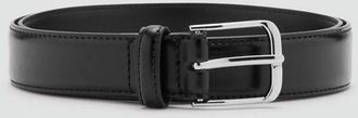 Mango Cintura pelle fibbia nero - Uomo - 100 - MANGO MAN