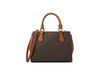 Michael Kors Marilyn Medium Satchel Womens Handbags Brown/Acorn, Leather