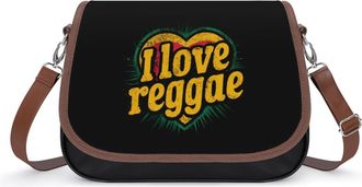 Generic I Love Reggae Fashion Womens Crossbody Bags Novelty Handbag Shoulder Bag Purse