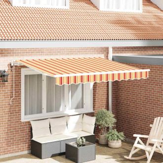 vidaXL Toldo Retr&aacute;ctil Multicolor 350 X 200 Cm Poli&eacute;ster, Aluminio Vidaxl