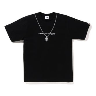 A Bathing Ape x Comme des Garcon Osaka Baby Milo Chain 2 T-shirt Black 002TEJ221902C
