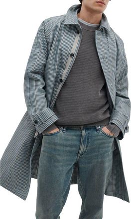 Rag & Bone Devin Water Resistant Check Trench Coat in Patak at Nordstrom, Size Medium