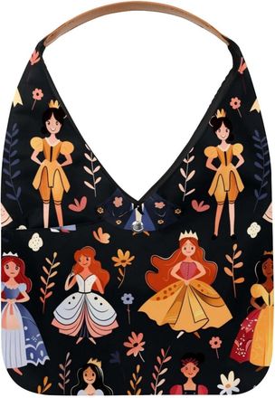 Generic Princess Reusable Lightweight Grocery Bags - Foldable Into Compact Pouch, Washable & Sturdy, Multipurpose for Shopping and Travel