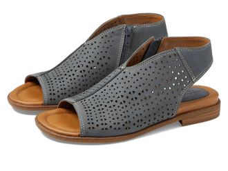 COMFORTIVA Delsie Sandals Womens Denim Leather Open Toe Slingback HTAT1771