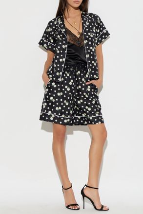 Dolce & Gabbana Silk Shorts, Womens, Black