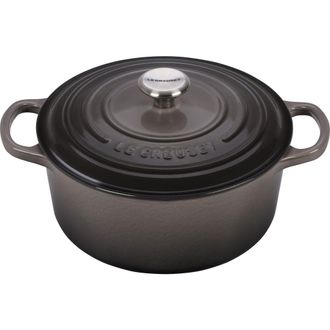LE CREUSET 3 1/2-Quart Signature Round Enamel Cast Iron French/Dutch Oven in Oyster at Nordstrom