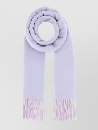 Burberry cashmere reversible scarf featuring fringe detail