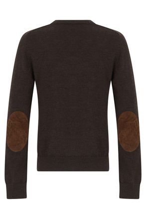 Maison Margiela Mens Wool Crew-Neck Sweater Mocha Sweatshirts