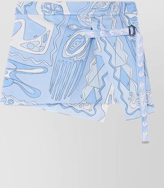 Pucci angoli motif wrap mini skirt belt