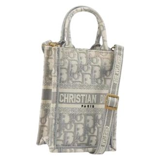 Dior Pre-owned Trotter Canvas Tote Bag - Pre-owned - Mujer - Gris - ONE SIZE