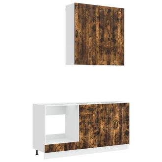 vidaXL Unidad De Cocina Lucca 5 Uds. Roble Ahumado Vidaxl