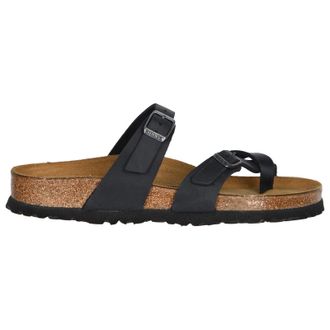 Birkenstock Mayari Oiled Leather Unisex Toe Post Sandals - Black - Size:UK 4.5