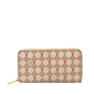 Louis Vuitton Damier Azur Pink White Pvc Long Wallet (Bi-Fold) (Pre-Owned)