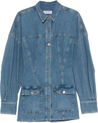 The Attico Abito corto con bottoni - Blu