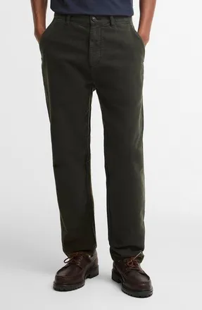 Barbour Moleskin Tailored Fit Pants in Sage at Nordstrom, Size 36