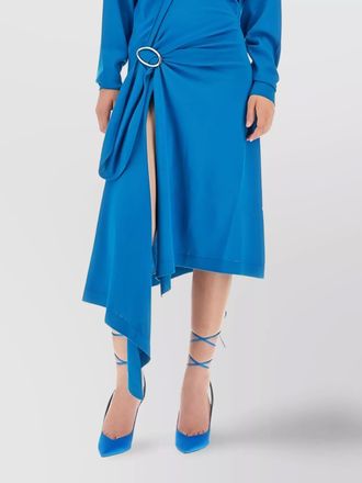 The Attico midi dress with asymmetric hem and belted waist