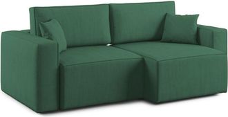 Divani.Store Morfeo Sof&aacute; Con Asiento Extra&iacute;ble En Tela Impermeable 215 Cm Verde