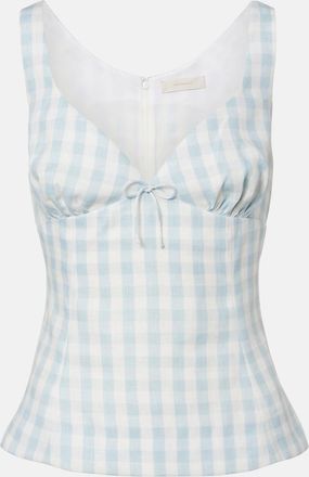 Faithfull The Brand Martuba gingham linen top