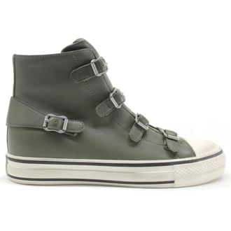Ash Virgin Nappa Leather Womens High Top Trainers - Leaf - Size:UK 5