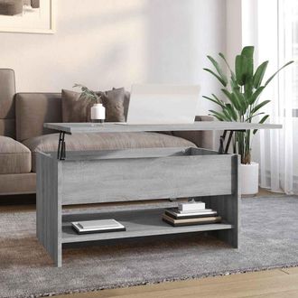 vidaXL Vidaxl - Mesa De Centro Madera Contrachapada Gris Sonoma 80x50x40 Cm