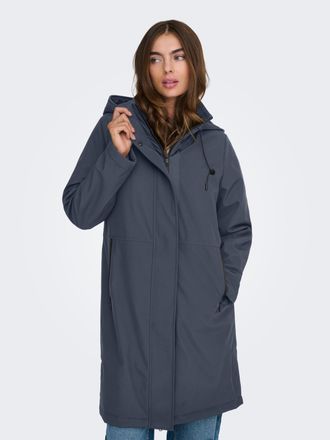 Only Parka ONLY ONLKARA LIFE PARKA CC OTW, Damen, Gr. XS, blau (ombre blau), Web, Obermaterial: 100% Polyester, unifarben, relaxed fit, Jacken Parka